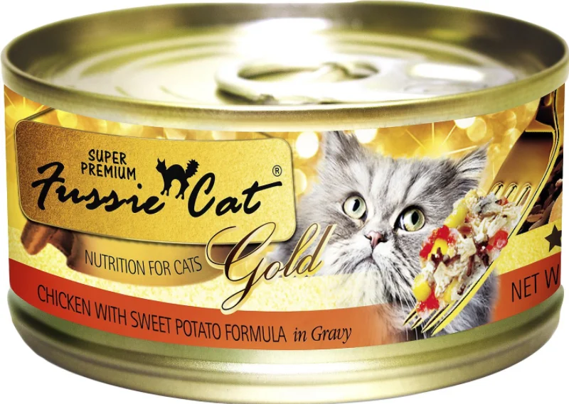 Fussie Cat Super Premium Chicken with Sweet Potato Formula in Gravy Canned Food (2.82-oz, single)