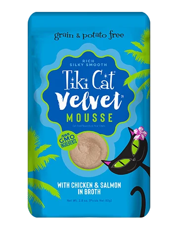 Tiki Cat® Velvet Mousse™ Chicken & Salmon in Broth