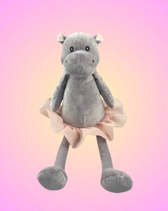 Hippo Squeaky Plush Dog Toy