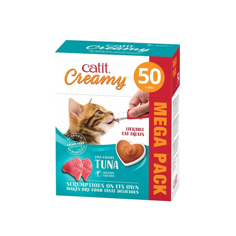 Catit Creamy Lickable Cat Treat - Tuna - Mega Pack