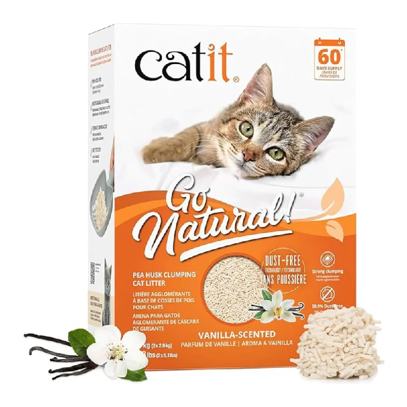 Catit Go Natural - Pea Husk Clumping Cat Litter - Vanilla