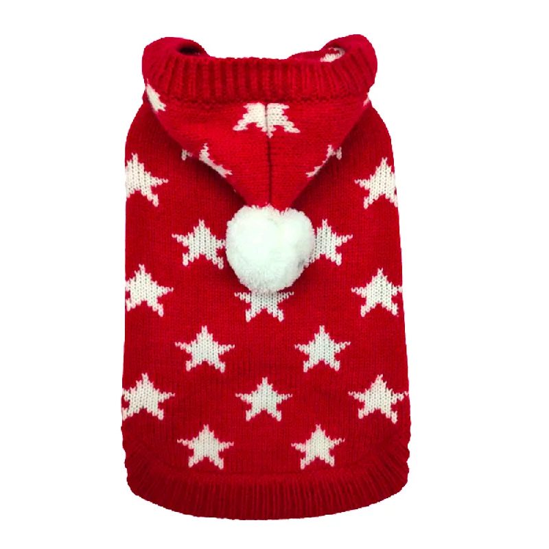 Petstop Dog Jumper - Stars Red